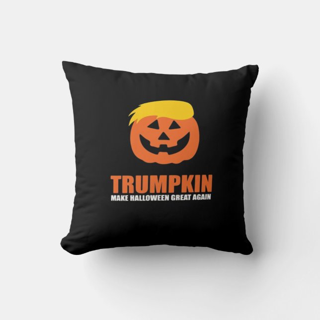 Halloween Trumpkin V2 Kudde (Framsida)