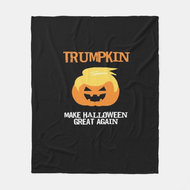 Halloween Trumpkin V3 Fleecefilt (Framsidan)