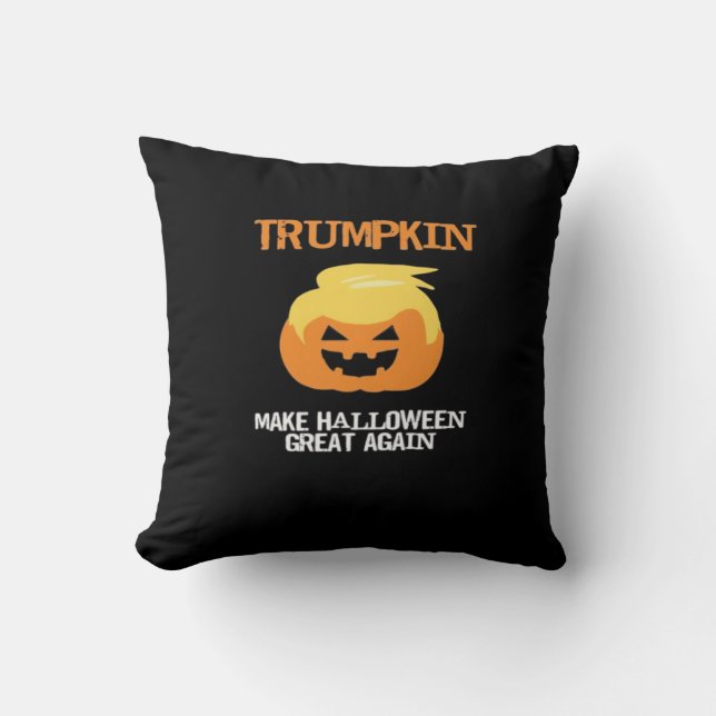 Halloween Trumpkin V3 Kudde (Framsida)