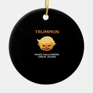 Halloween Trumpkin V4 Julgransprydnad Keramik