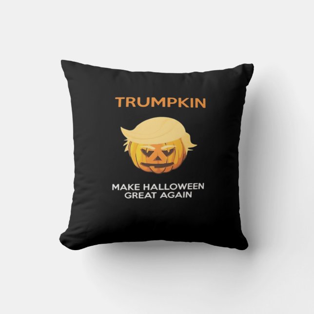 Halloween Trumpkin V4 Kudde (Framsida)