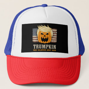 Halloween Trumpkin Vintage US Flagga Funny Keps