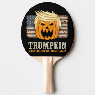 Halloween Trumpkin Vintage US Flagga Funny Pingisracket