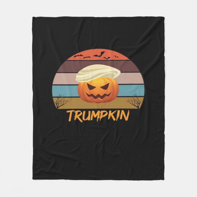 Halloween Trumpkin Vintage US Fleecefilt (Framsidan)