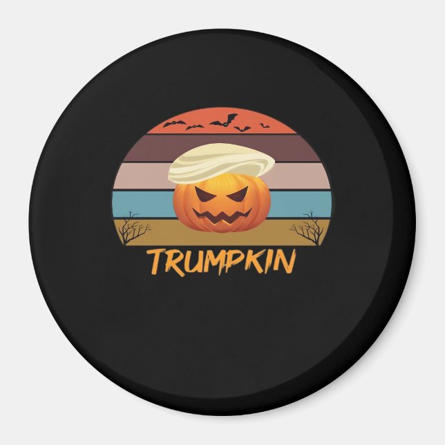 Halloween Trumpkin Vintage US Magnet (Framsidan)