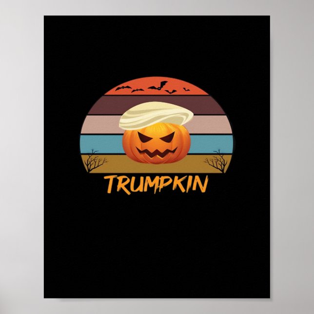 Halloween Trumpkin Vintage US Poster (Framsidan)