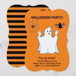 Halloween Trumpy Spöke, Spindel & Fladdermus Inbju Inbjudningar