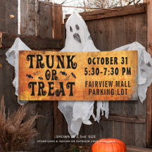 Halloween TRUNK ELLER TREAT Black Orange