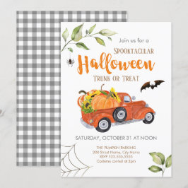 Halloween Trunk eller Treat Inbjudningar