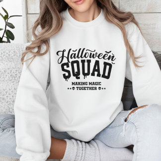Halloween-trupp som gör magi tillsammans typografi t shirt