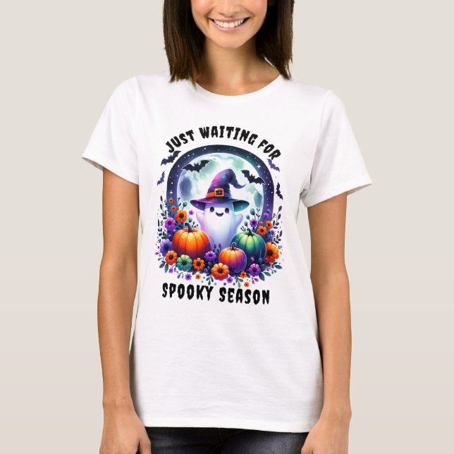 Halloween Tshirt med söt spöke T Shirt (Framsida)