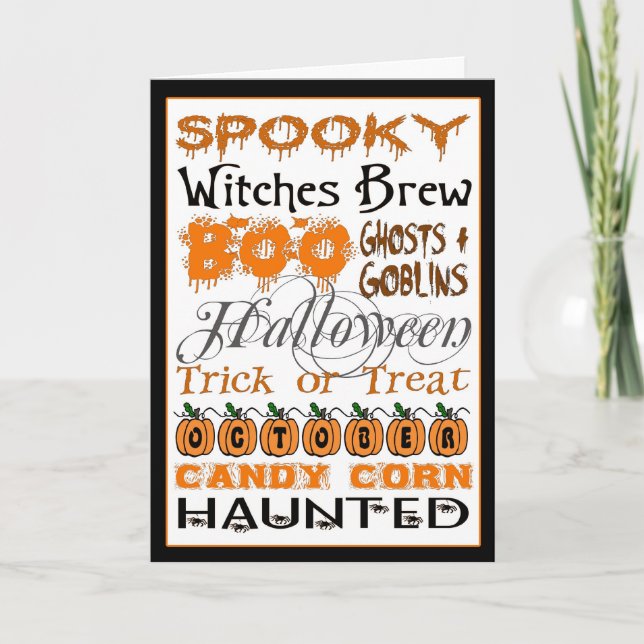 Halloween Tunnelbanan Art Kort (Framsida)