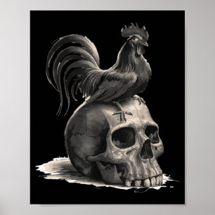 Halloween Tupp Höna Bönder Män Kvinnor Skräck Poster