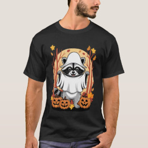 Halloween-tvättbjörnspök-grafik Skräckdjur med T Shirt