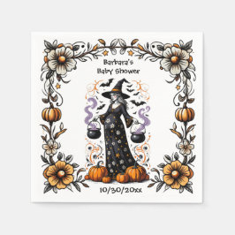 Halloween Twillingar Baby Shower Pregnant Witch Pappersservett