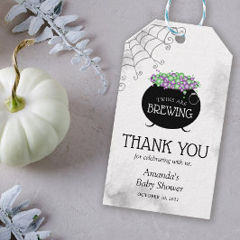 Halloween-Twillingar Baby Shower Witch Brew-Tack Presentetikett