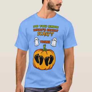 Halloween-Twillingar för att visa Gender Babykläde T Shirt