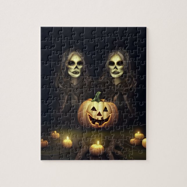 Halloween Twillingars Jigszle Puzzle Pussel (Vertikal)