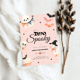 Halloween Two Spooky 2-års födelsedagsinbjudan Ros Inbjudningar