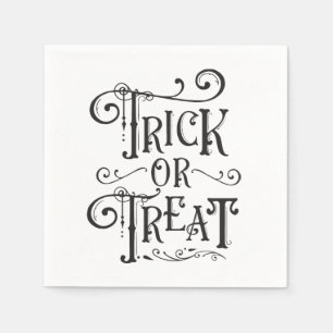 Halloween-typografi av äldre modell eller bus elle pappersservett