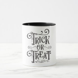 Halloween-typografi av gammalt slag mugg