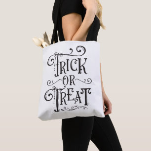 Halloween-typografi av gammalt slag tygkasse