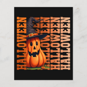 Halloween-typografi coola roliga pumpa-gåsideer flygblad