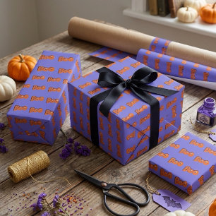 Halloween Typografi Teckning Konst Presentpapper