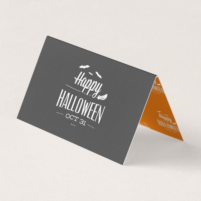 Halloween-typografi Visitkort (Framsida)