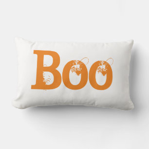 Halloween typography boo lumbarkudde