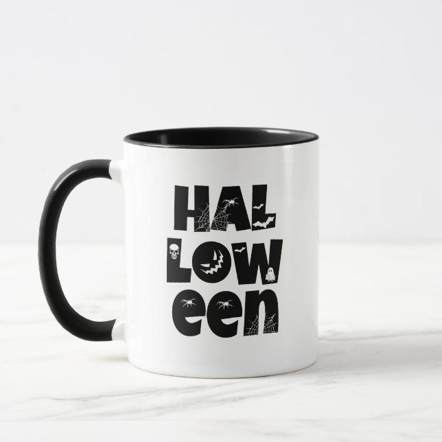 Halloween Typography Mugg (Vänster)