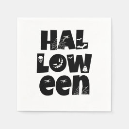 Halloween Typography Pappersservett