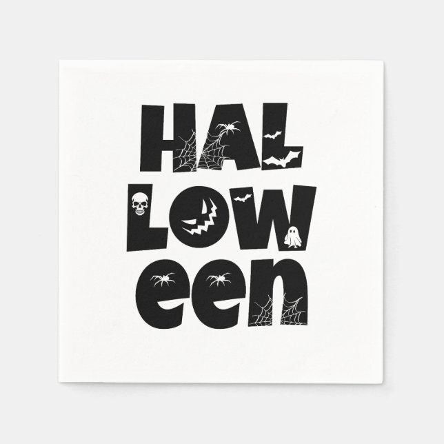 Halloween Typography Pappersservett (Framsidan)