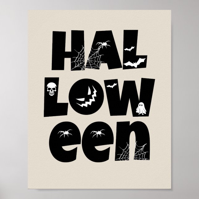 Halloween Typography Poster (Framsidan)