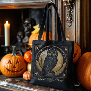 Halloween Uggla Anpassningsbar Bus eller godis Tot Tygkasse