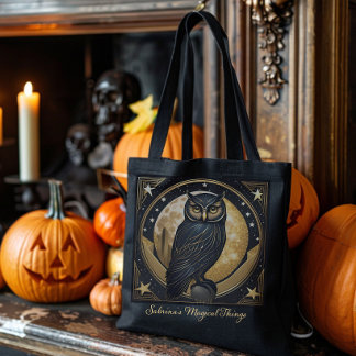 Halloween Uggla Anpassningsbar Bus eller godis Tot Tygkasse