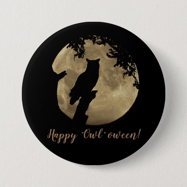 Halloween Uggla Knapp (Framsida)