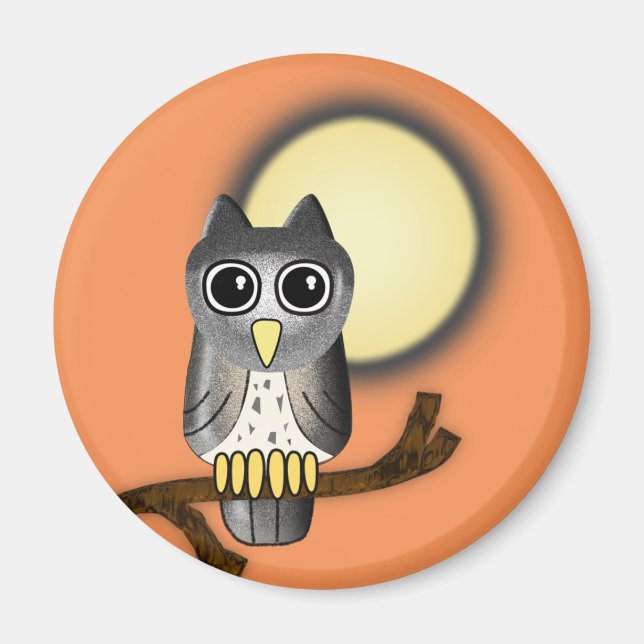 Halloween Uggla Magnet (Framsidan)