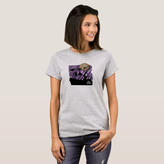 Halloween Uggla och Cat Shirt Tröja (Hel framsida)