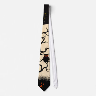 Halloween Uggla och Jack o lantern Tie Slips