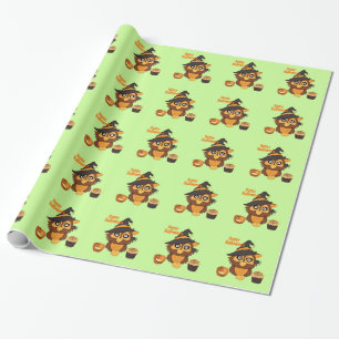 Halloween uggla och muffin presentpapper