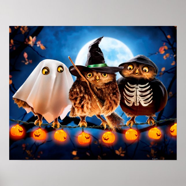 Halloween Uggla Poster (Framsidan)
