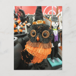 Halloween Uggla Vykort