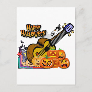 Halloween Ukulele Vykort