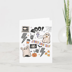Halloween Ultrasound Tech Fall Autumn Sonographer Kort