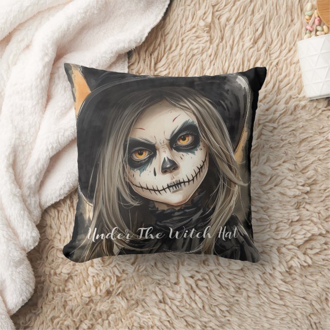 Halloween, Under höxhatten, Kuslig skrämmande  Kudde (Filt)