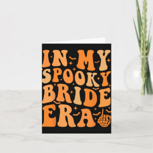 Halloween under min skräckbrudsera Groovy bröllop Kort