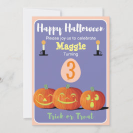 Halloween Underbar födelsedag Personlig Inbjudningar