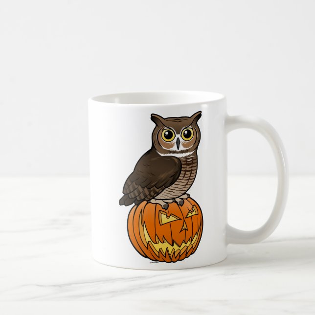 Halloween underbar Horned uggla Kaffemugg (Höger)