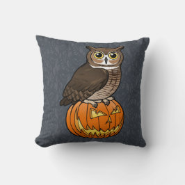 Halloween underbar Horned uggla Kudde